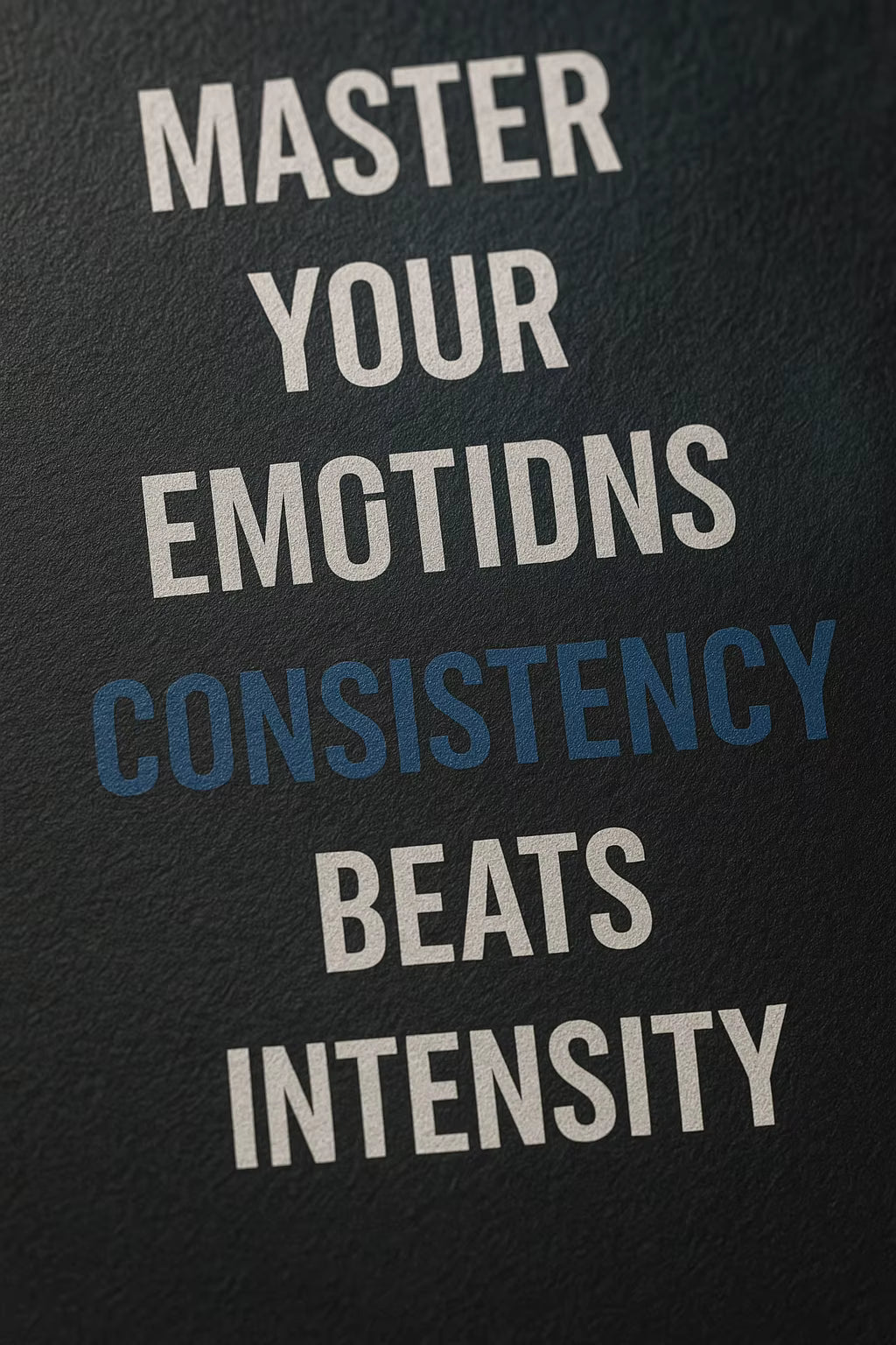 Master Your Emotions Consistency Beats Intensity – Trader Discipline Poster
