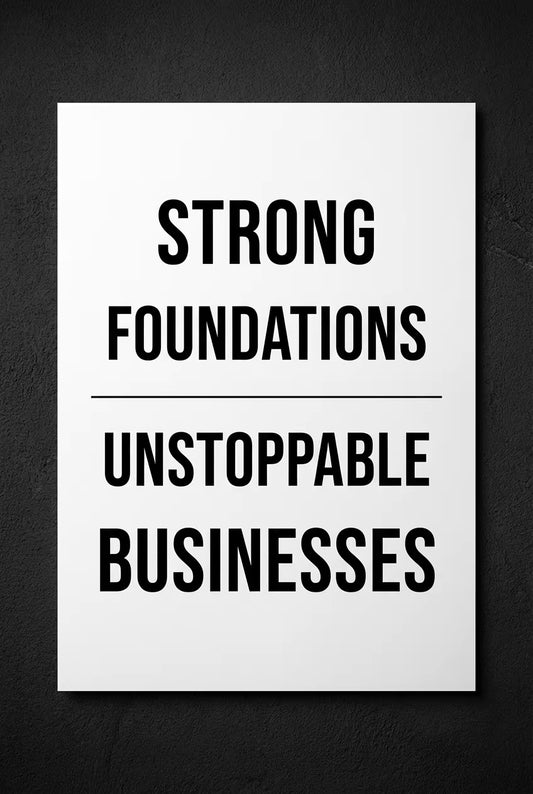 Strong Foundations - Entrepreneur Mindset Poster
