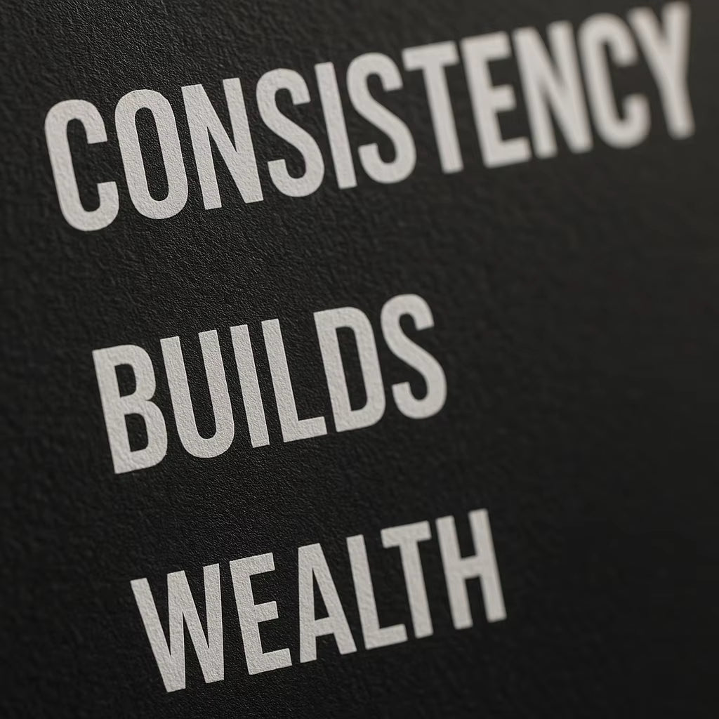 Consistency Builds Wealth — Trader Discipline Poster