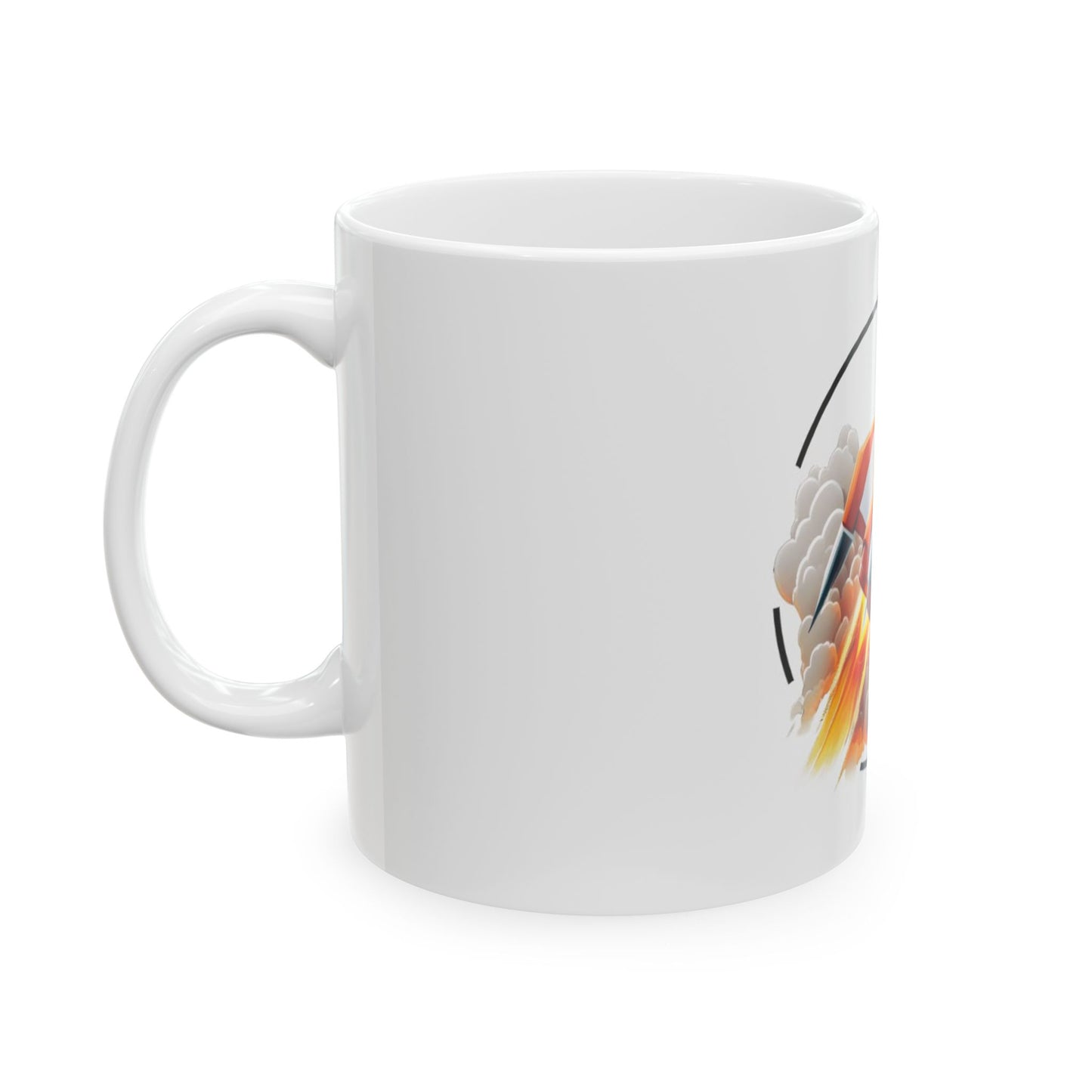 Rocket Launch Mug - Ceramic Coffee Cup for Space Enthusiasts