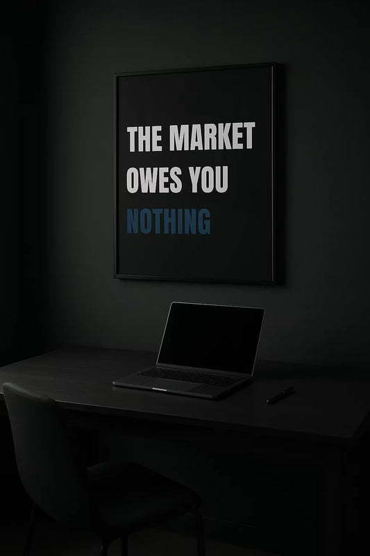 The Market Owes You Nothing – Trader Discipline Poster
