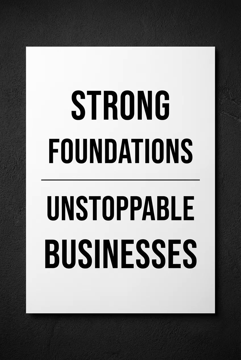 Strong Foundations - Entrepreneur Mindset Poster