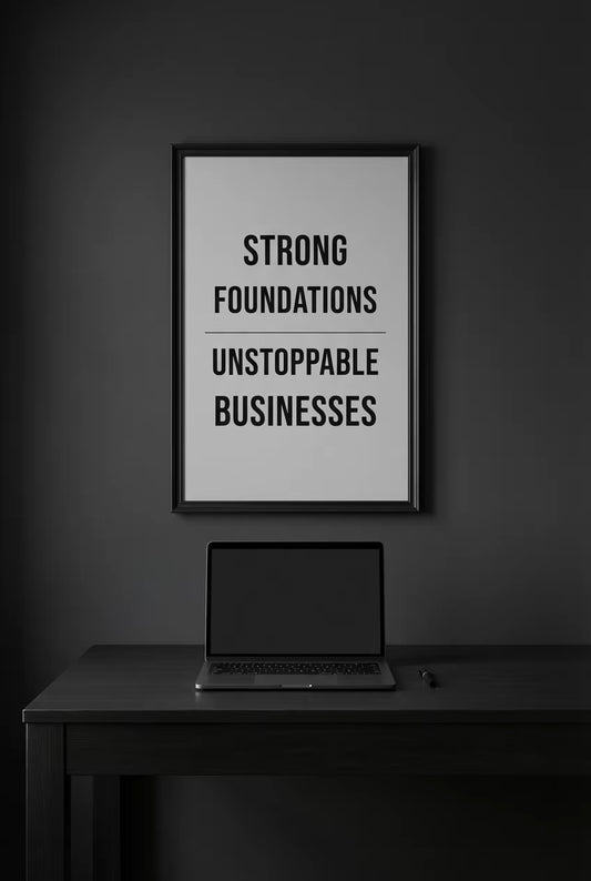 Strong Foundations - Entrepreneur Mindset Poster