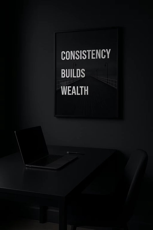 Consistency Builds Wealth — Trader Discipline Poster