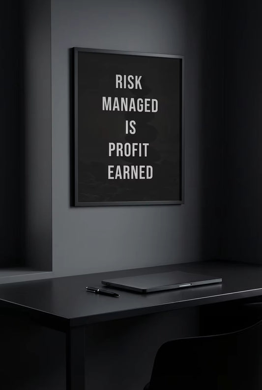 Risk Managed Is Profit Earned – Trader Discipline Poster