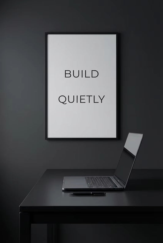 Build Quietly - Entrepreneur Mindset Poster