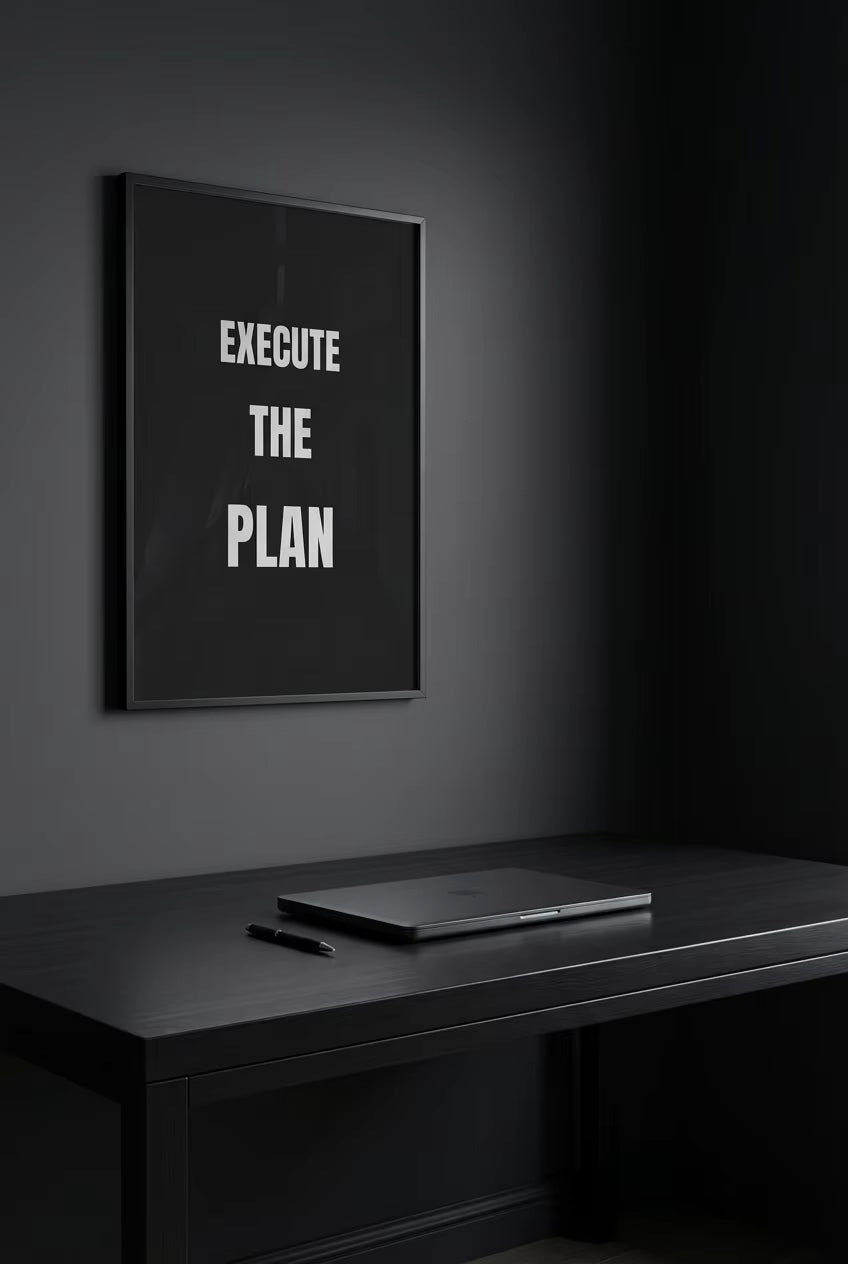 Execute The Plan - Trader Discipline Poster