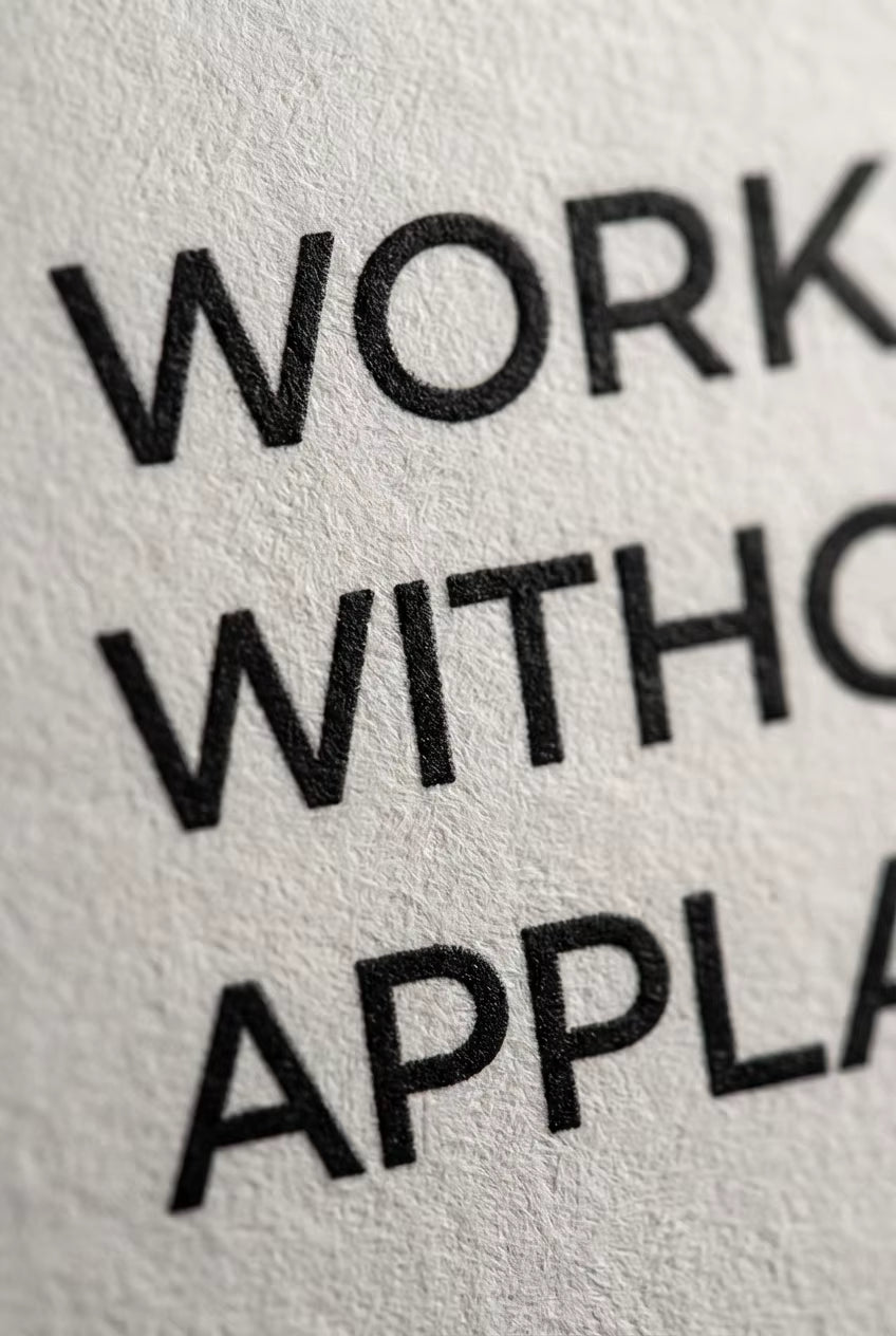 Work Without Applause - Entrepreneur Mindset Poster