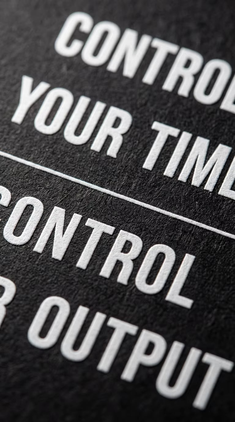 Control Your Time - Focus & Execution Series